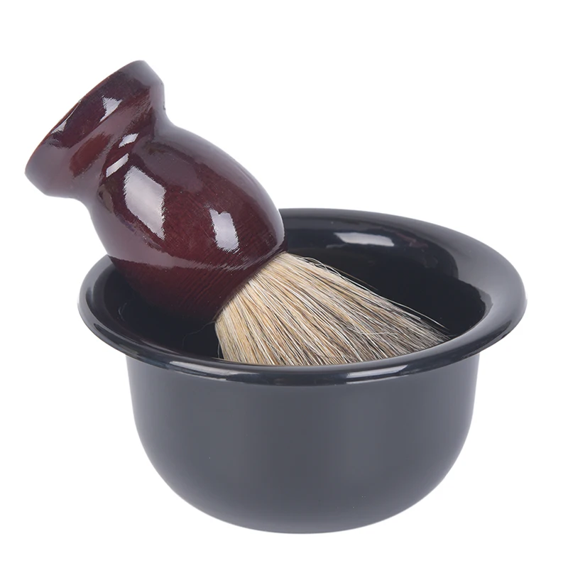 Tazón de afeitar de plástico, taza de afeitar para Barba, cepillo de afeitar, limpieza facial, juego de herramientas de taza de jabón