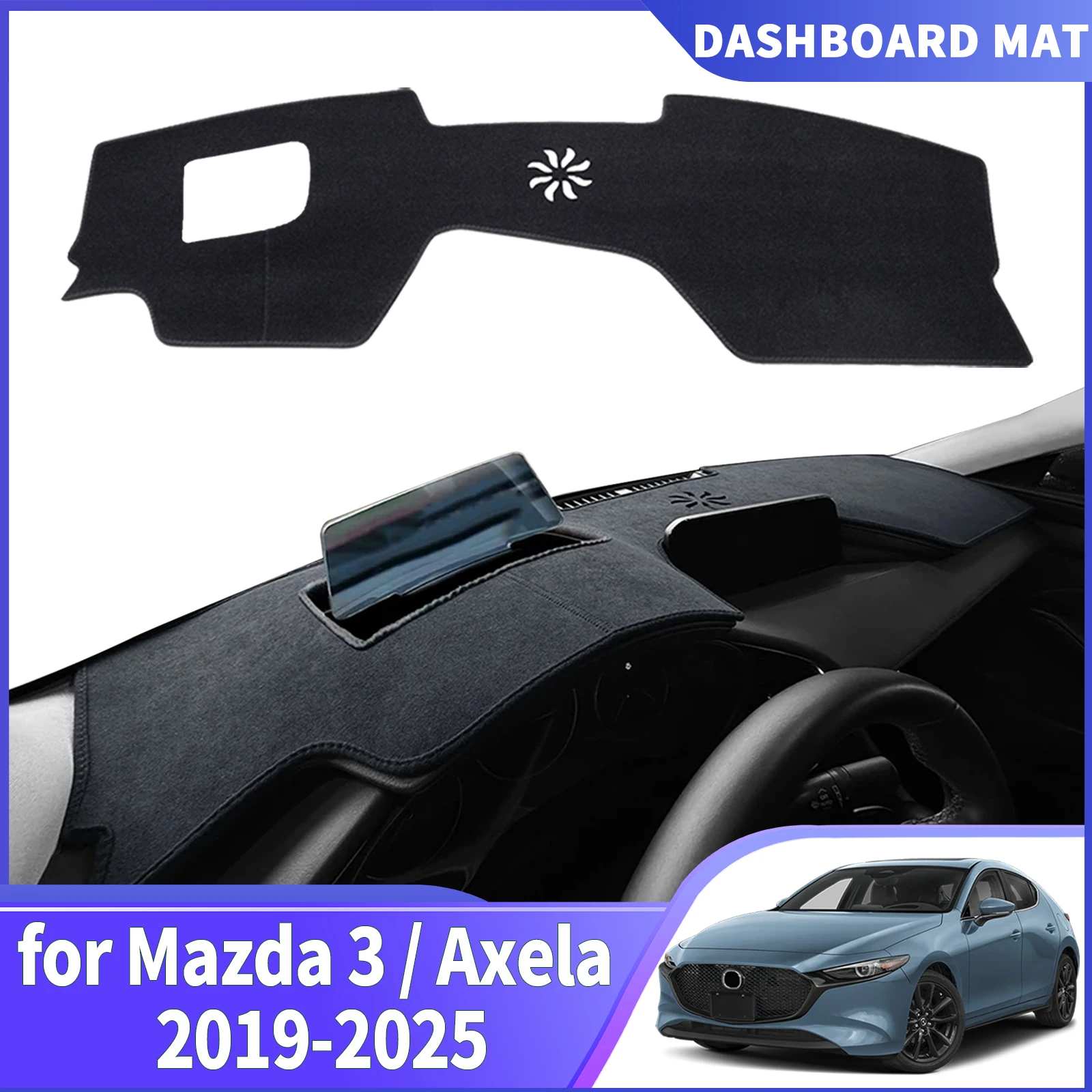 

fit for Mazda 3 Axela BP 2019 2020 2021-2025 Car DashMat Sunshade Dashmat Dashboard Cover Pad Protective Carpet Accessories