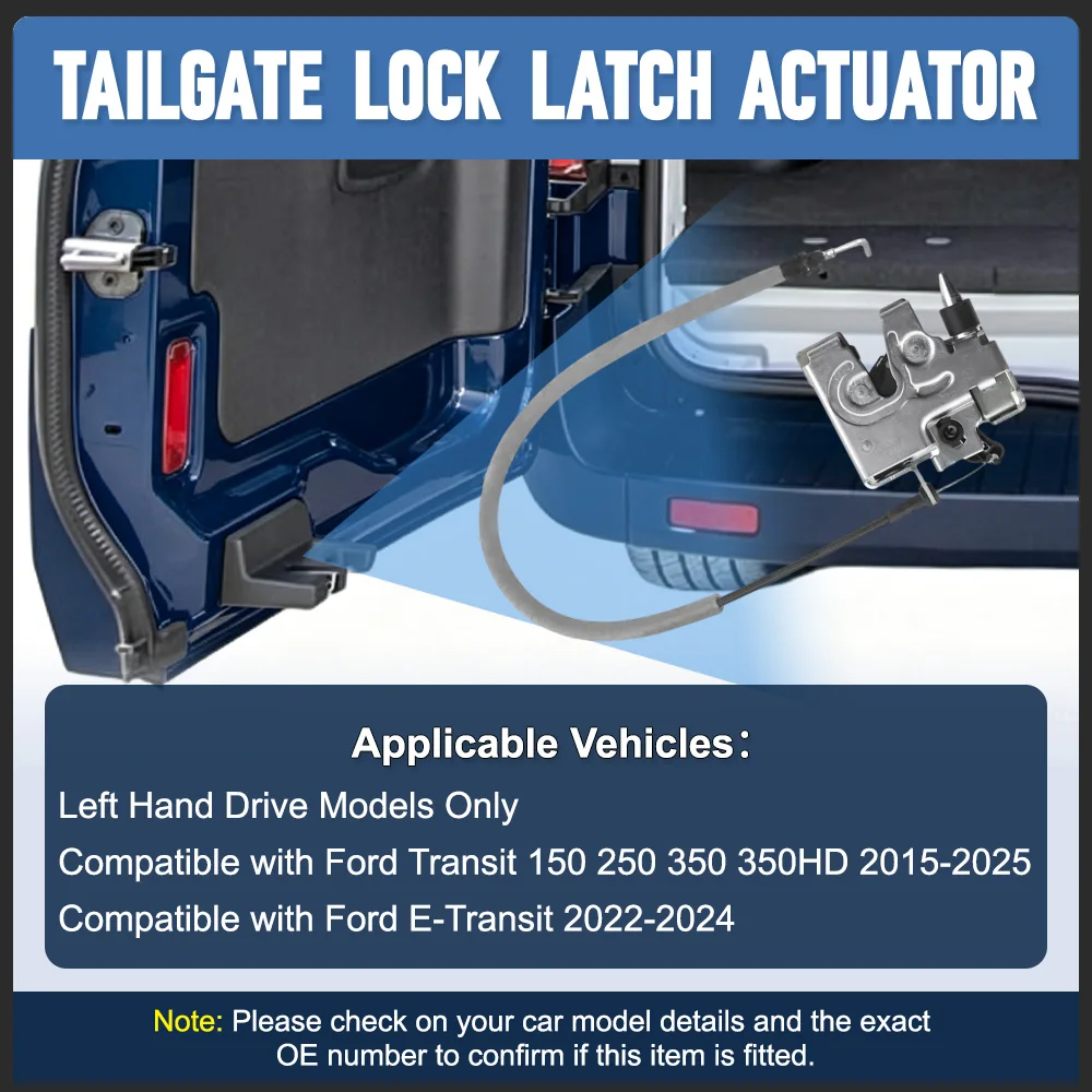 Cerradura de Puerta Trasera, Cerradura de Compuerta Trasera para Ford Transit 150 250 350 350HD 2015-2025 E-Transit 2022-2024 BK3Z6143289D