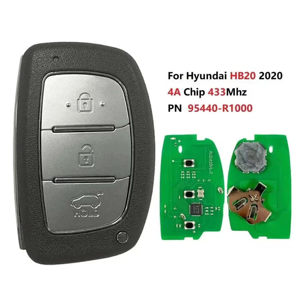 CN020305 Part Number 95440-R1000 95440-K3000 Keyless Remote For Hyundai HB20 2020 4A Chip 433Mhz  3 Button Car Key