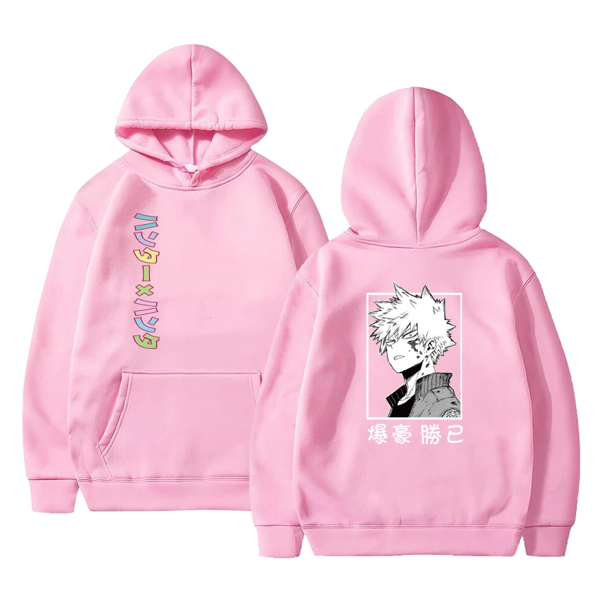 بلدي بطل الأكاديمية Bakugo هوديس حجم كبير البلوز الدافئة الطباعة مقنعين عادية الشارع الشهير البلوز المتضخم ملابس حريمي #3