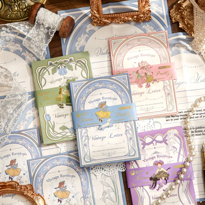 

6sheets/1pack Memo Pads Material Paper envelope series Diary Planner Decorative Scrapbooking DIY Craft