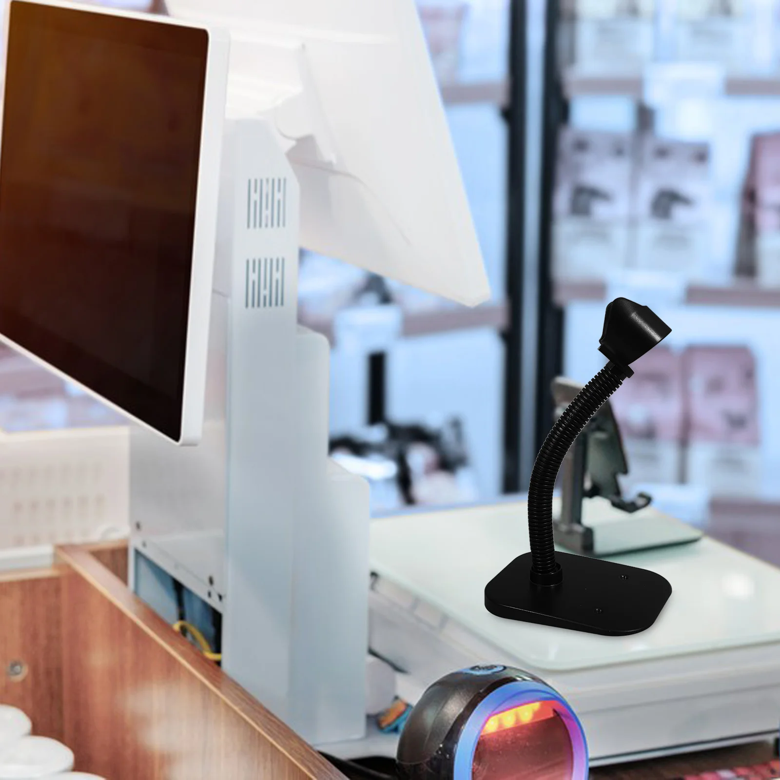 

Barcode Scanner Holder Stand for Handheld Reader Lightweight Base Suitable Most Supermarkets Stores Commercial