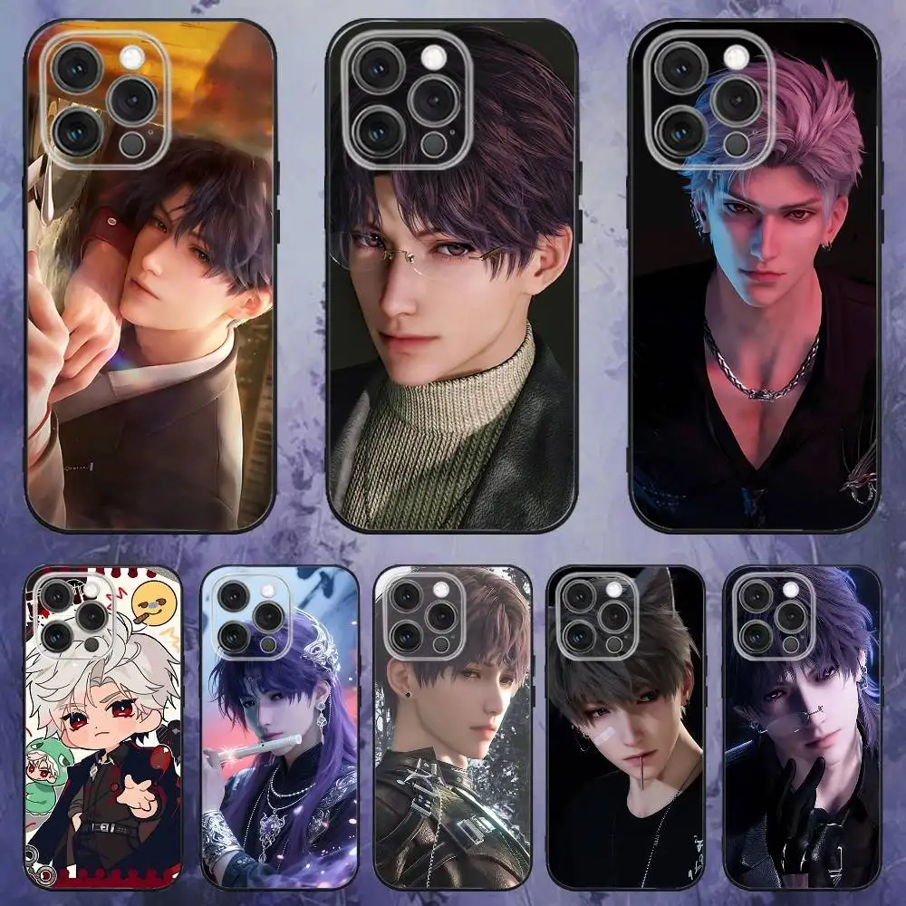 

Love D-Deepspac Rafayel Sylus Phone Case For iPhone 17,16,15,14,13,12,Pro,Max,Plus,E,SE4,Air,Mini Black Soft Box