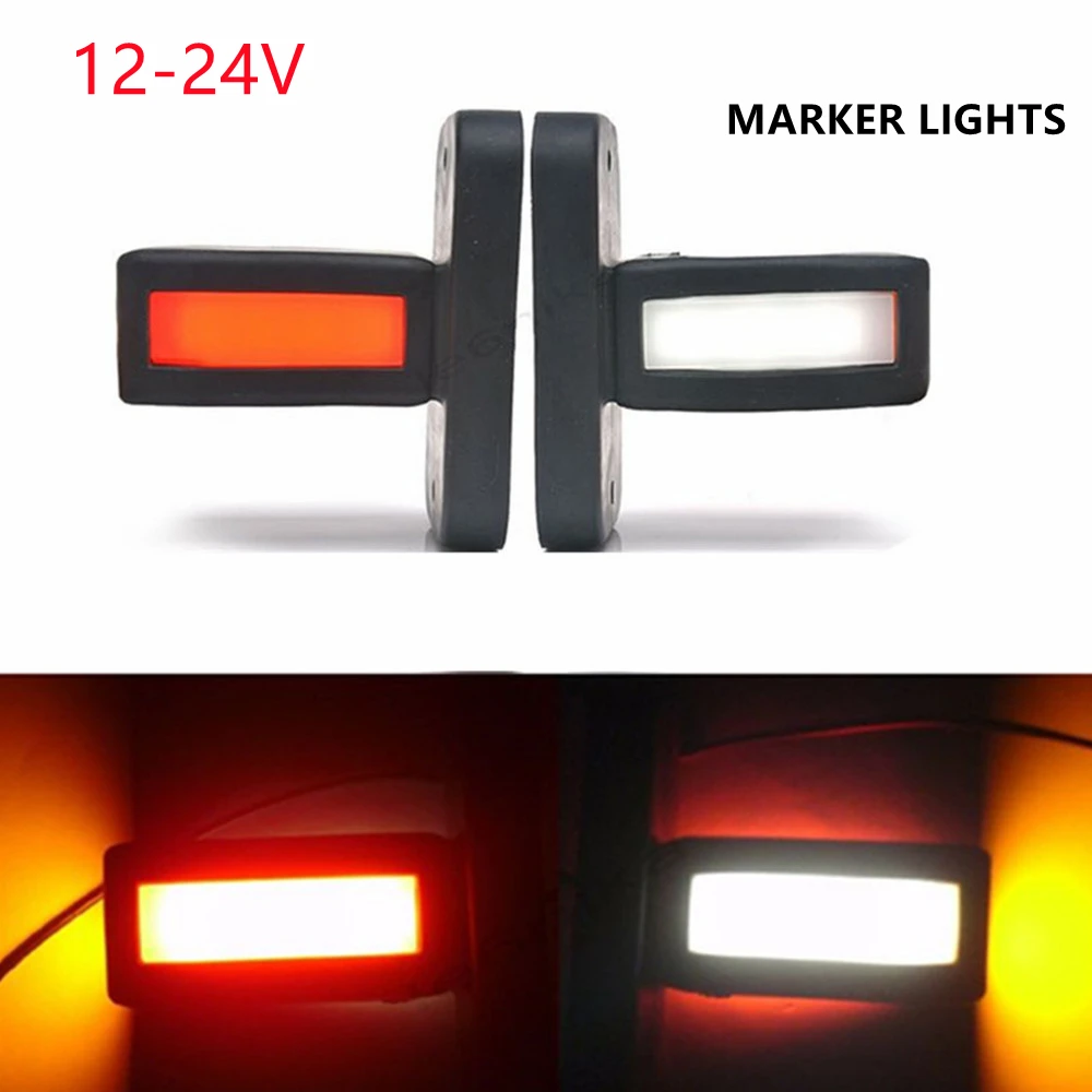 2pcs 3Face Trailer Flash Lights 24v Truck Led Parking Lamp Trailer for Car  Truck Side light Van Marker Lighting Turn Signal