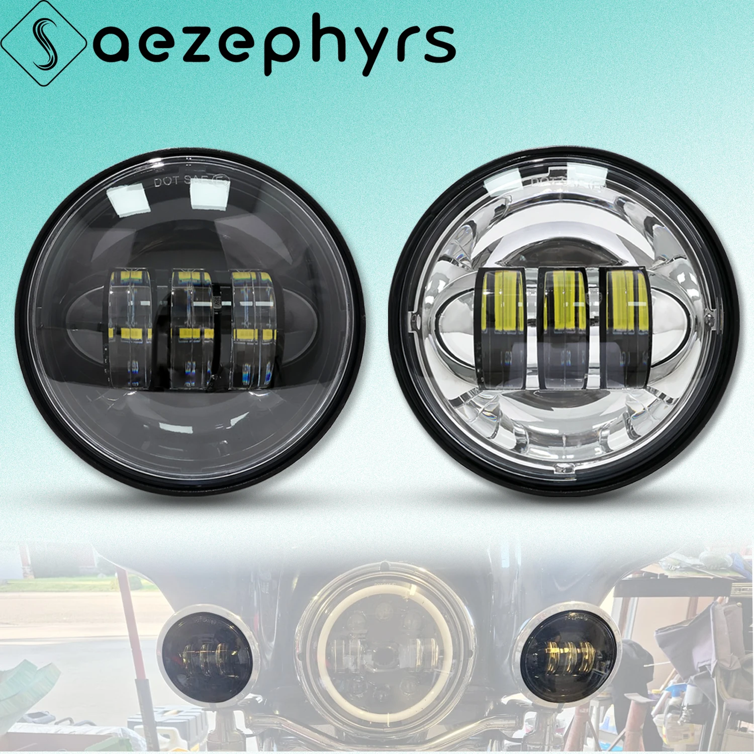 

Motorcycle 4.5" LED Fog Lights Passing Auxiliary Passing Lamp For Harley Touring Softail Dyna Electra Glide Road King Sportster