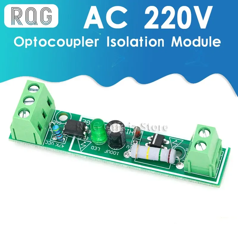 1-Bit AC 220V Optocoupler Isolation Module Voltage Detect Board Adaptive 3-5V For PLC Isolamento Fotoaccoppiatore Module