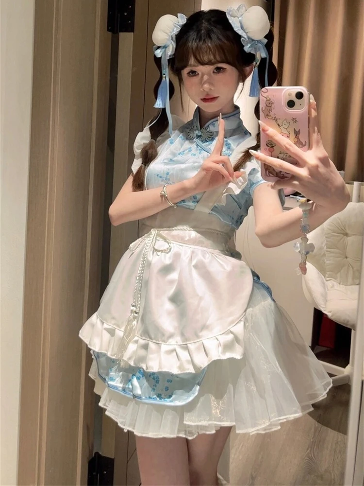 جديد الصينية Sle Dr loween Cisas Cosplay orm ort Sve خادمة orm ort ملابس يومية