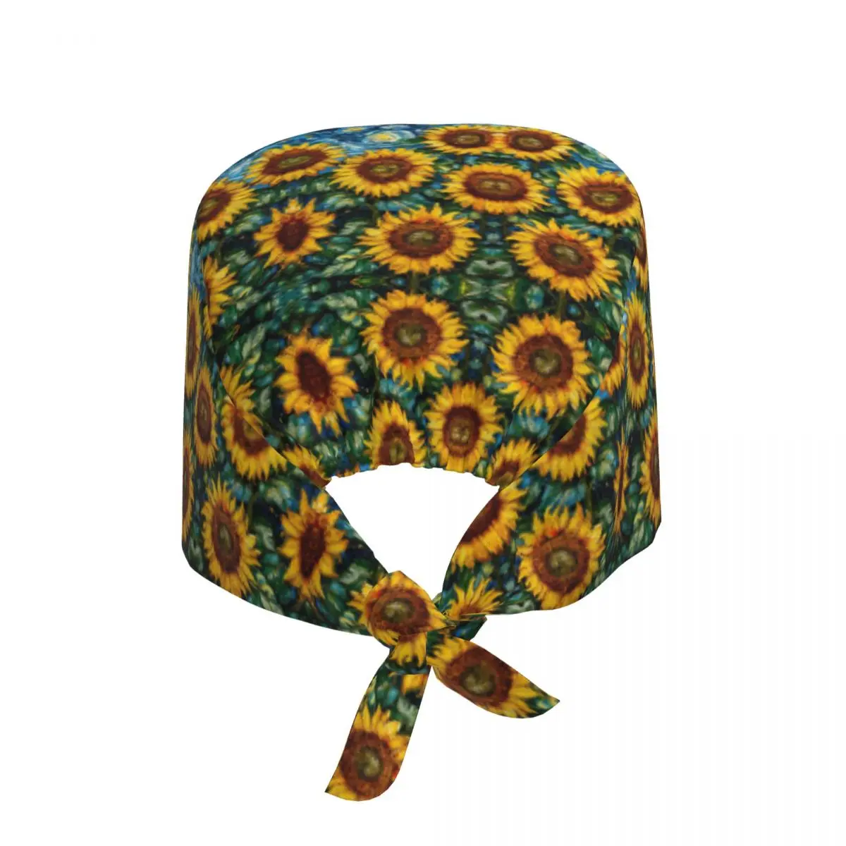 Custom Vincent Van Gogh Working Cap Surgical Hats Women Sunflower Oil Painting Operating Room Cap Operator Hats Lab Works Hat