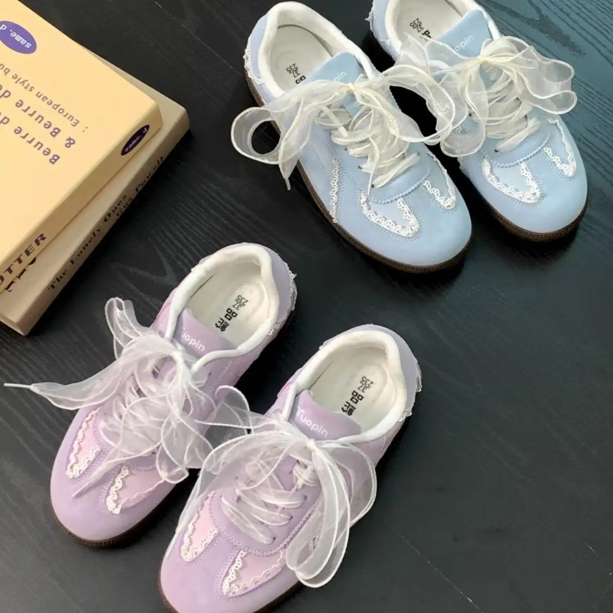 

120CM Long Organza Laces For Sneakers 4cm Widened Chiffon Yarn Shoelaces Canvas Casual Leather Shoes DE Trainining Shoes Laces