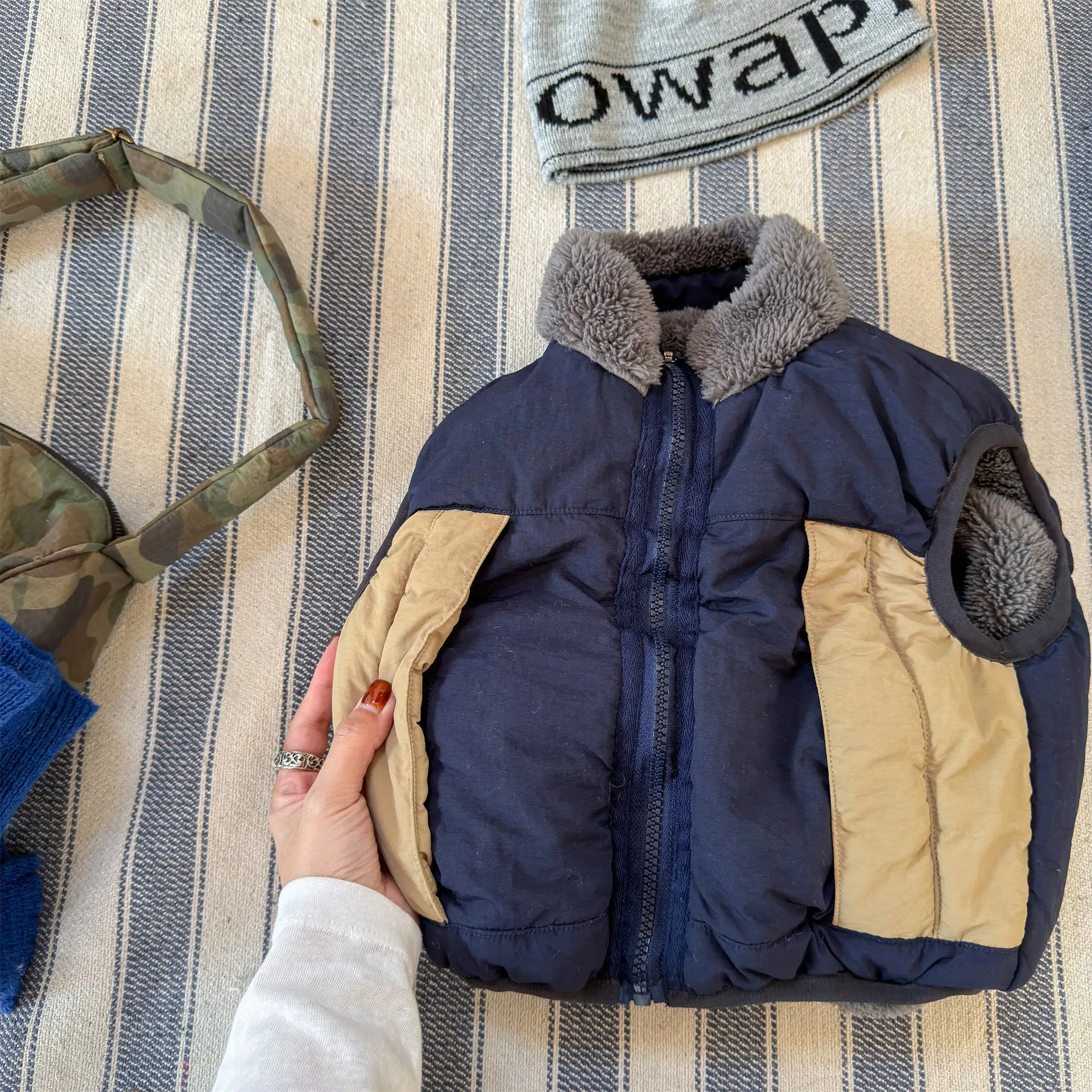Winter New Boys Girls Double Sided Vest Plus Velvet Thick Children Sleeveless Jacket Coat Kids Baby Warm Vest Kids Clothes  456