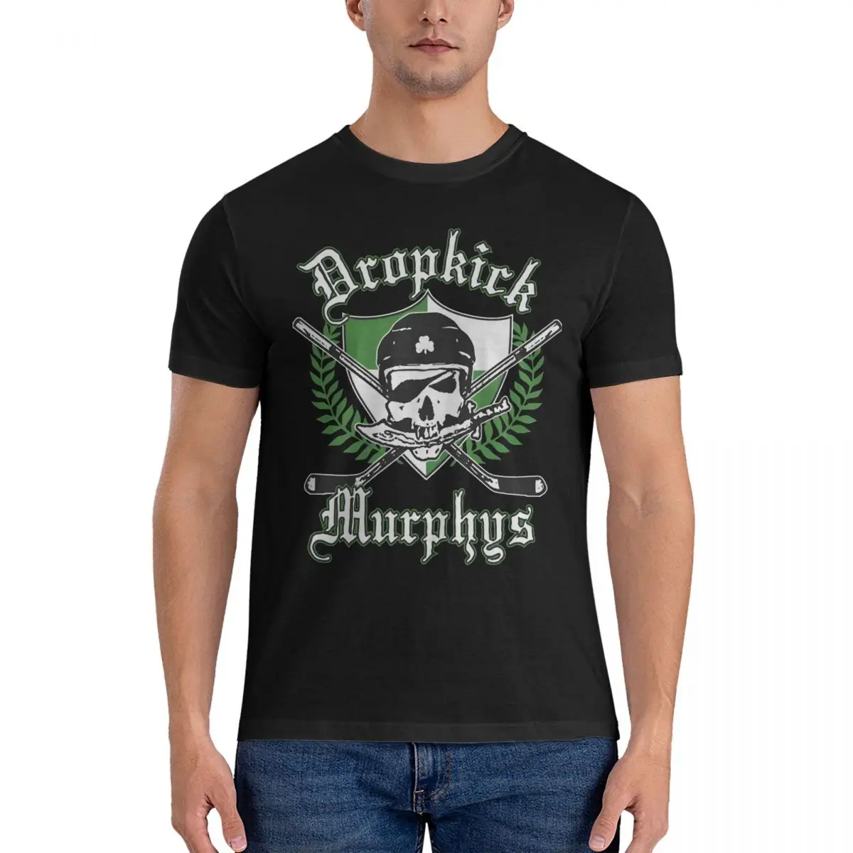 Men Rock T Shirts Dropkick Murphys Pure Cotton Clothes Vintage Short Sleeve Crew Neck Tee Shirt official-website tops fugees