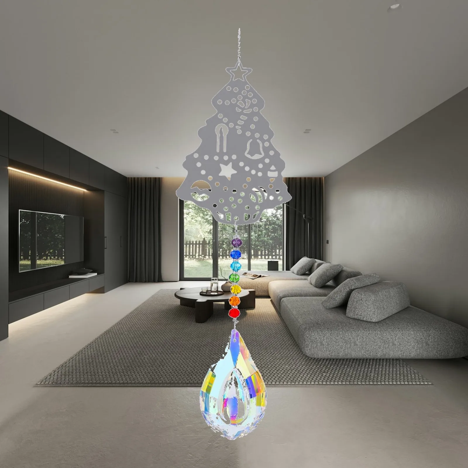 Crystal Suncatcher Prism Pendant Rainbow Sun Catcher for Home Window ing