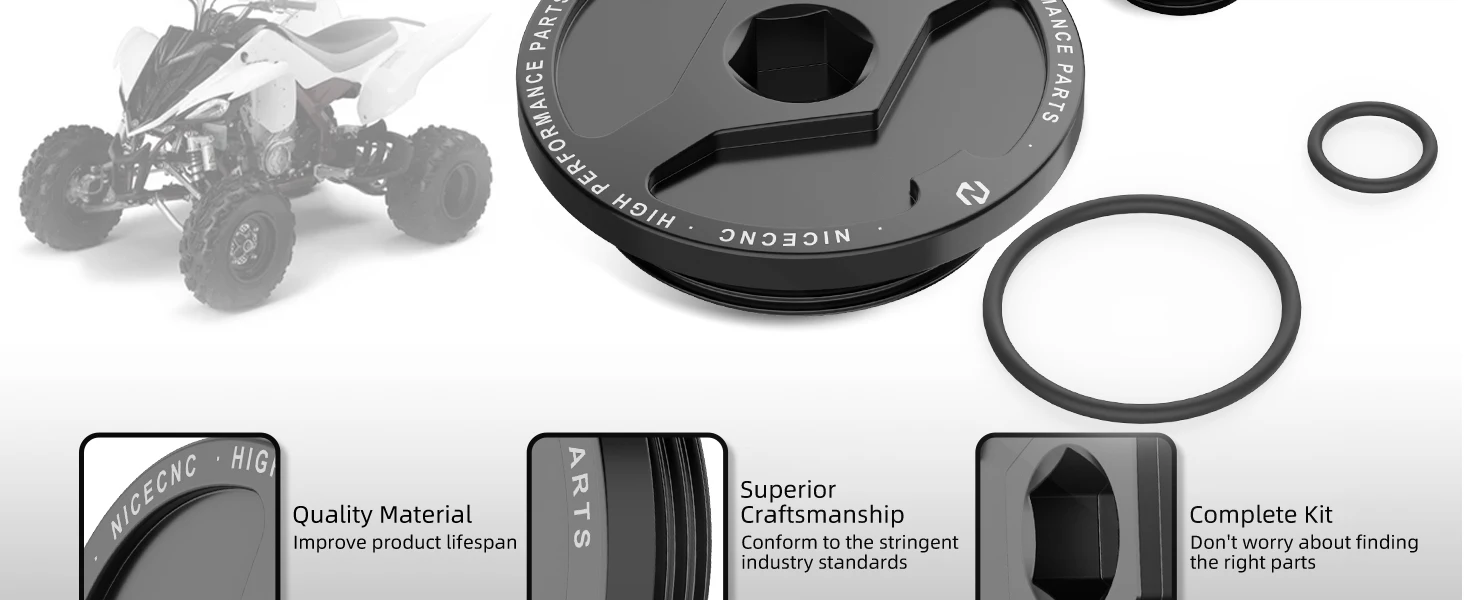 NICECNC Motorabdeckungs- und Verschlusskappen-Kit für Yamaha Raptor 700 2006-2026 ATV, passend für Raptor 700R 2009-2026, YFZ450R, YFZ450X, Grizzly, Kodiak – Detail 2