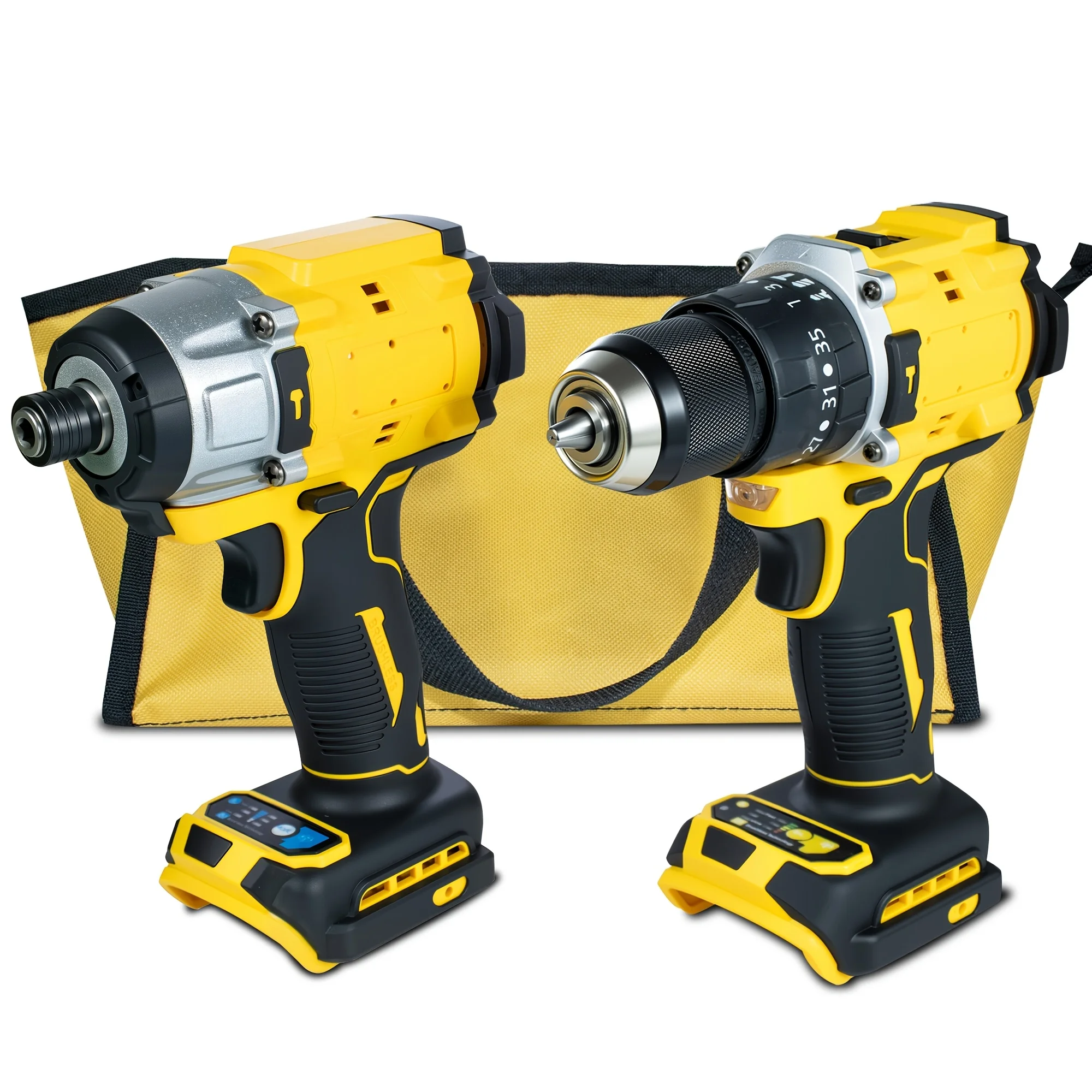 

Brushless Electric Screwdriver And Hammer Drill Combination Set, Suitable for Dewalt Battery(NON-OEM PRODUCT), Equipped with Storage Bag, Compact Tool Set, Suitable for Car Repair, Home Renovation, DIY Projects (for Dewalt Battery Tools)