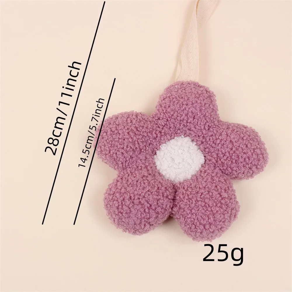 Ins Daisy Flower Teddy Boucle Fabric Pacifier Holder Nipple Dummy  Teether Clips Newborn Baby Comforter Toys