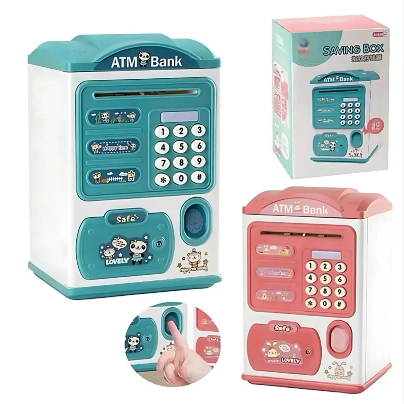 

Electronic Bank Safe Box for Children, Money Boxes, Digital Coins, Cash Saving, Safe Deposit,Mini ATM Machine,Toys for Kids,Gift