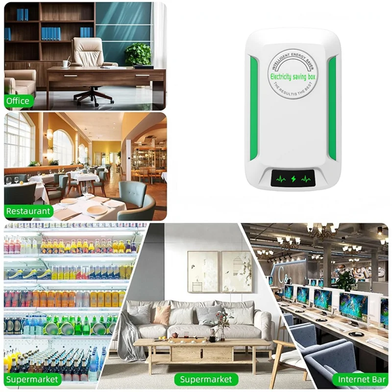 ABGI-Electricity Saving Box Voltage Stabilizer 90V-250V Household Appliance Saver Power Saver Energy Saver Saving Device(UK)