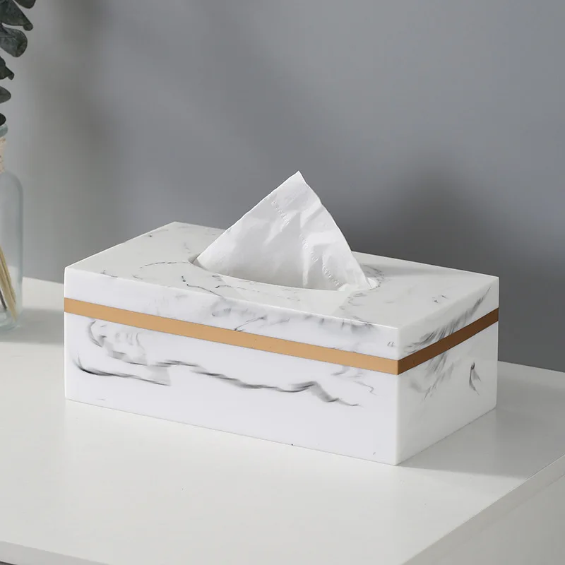 Modern Ceramic Tissue Box Handkerchief Tube Computer Desk Draw Paper Living Room Storage Box Napkin Draw Box Home Decoration New