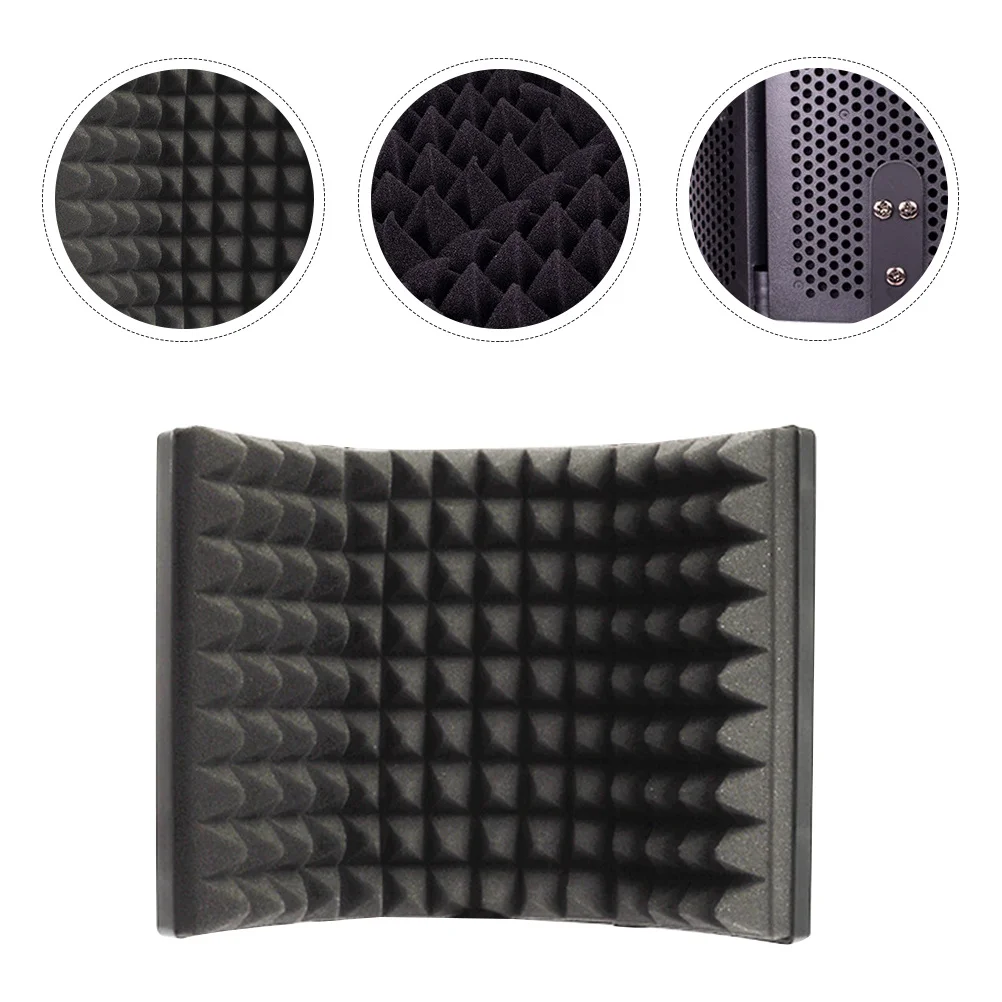 

Foldable ABS Microphone Wind Shield Dustproof Sound Absorbing Cover Durable Practical Long Lasting Protection Noise-Proof Screen