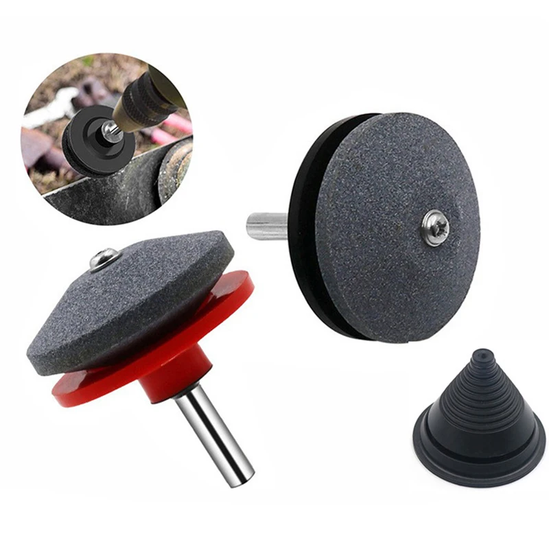 Lawn Mower Blade Sharpener Universal Sharpener Grinder Wheel Stone Power Drill Hand Drill Grinder Wheel Stone