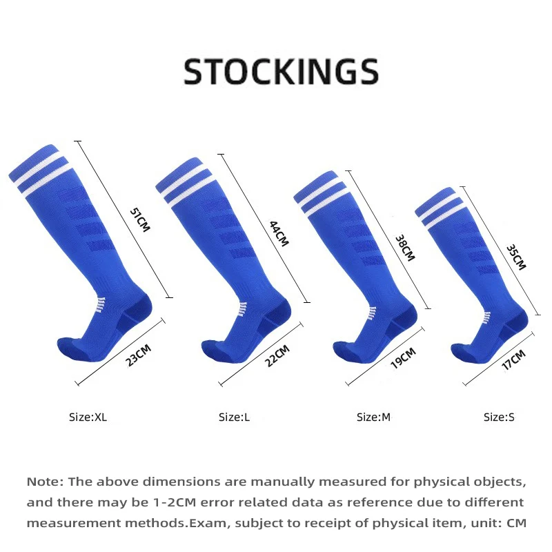 · Free returns  within 90 days, no questions asked Adult Youth KidsTowel Bottom Nylon Soccer Socks Breathable Knee High Training