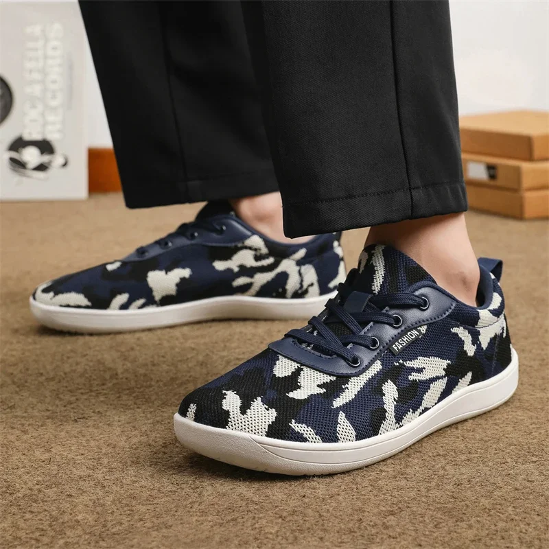 Mode Unisex Bredere Schoenen Ademende Mesh Mannen Blootsvoets Wijde Tenen Schoenen Nieuwe Flats Zachte Zero Drop Zool Bredere Teen Sneakes Grote Maat