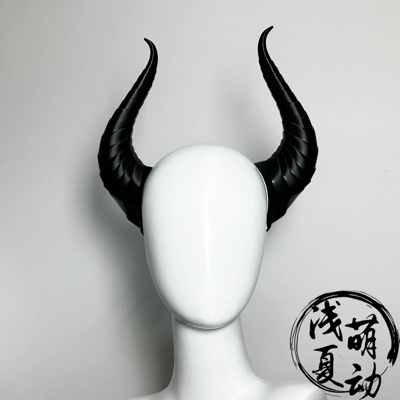 Universal Headed Beast Solid Color Gradient Devil Horn Cosplay Props Halloween Christmas Party Props for Comic Show