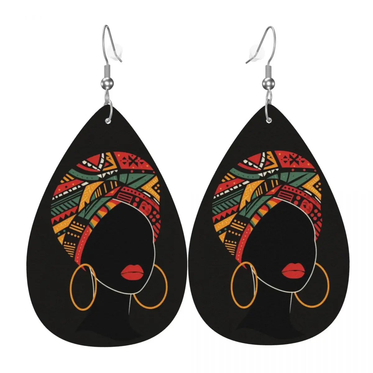 

Пользовательские абстрактные африканские женские висячие серьги, кожаные серьги для женщин, модные для вечеринок