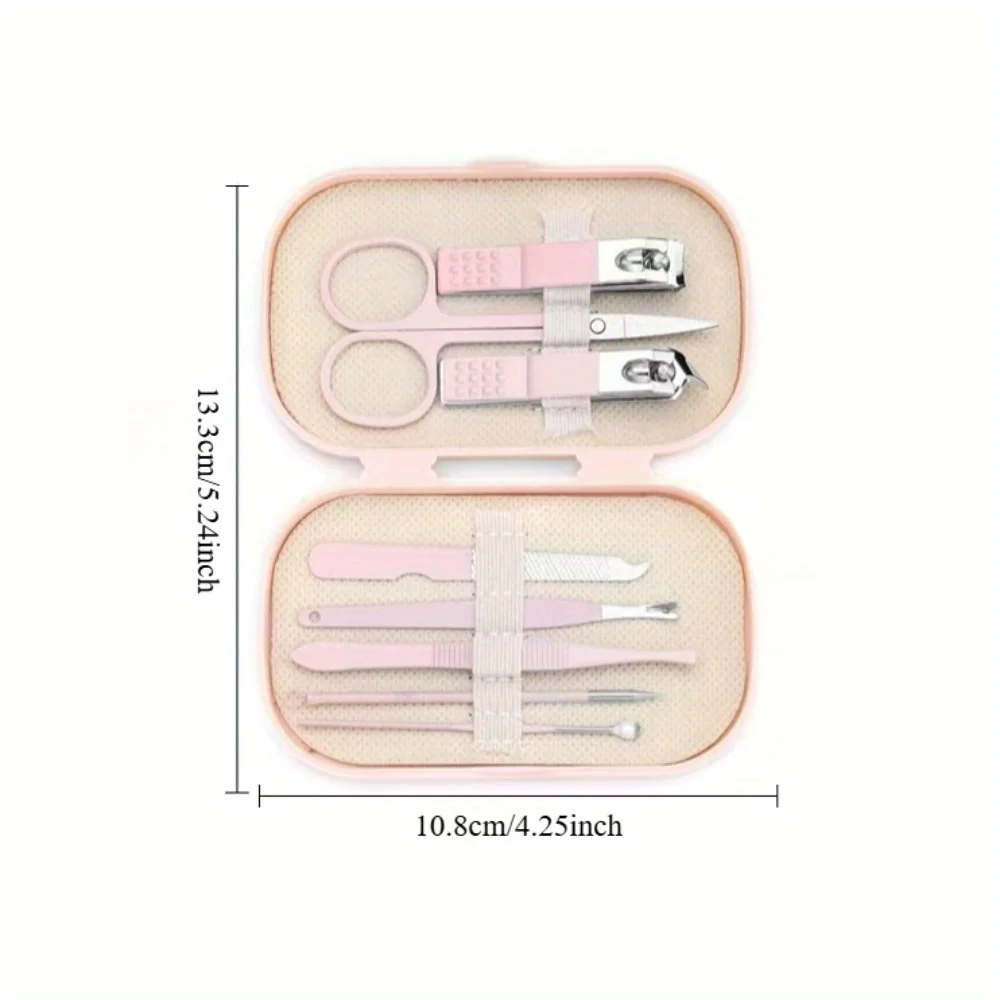 Zestaw kosmetyczny z plastikowego pudełka, uroczy zestaw obcinacz do paznokci, domowe nożyczki do paznokci dla kobiet, obcinacz do paznokci dla studentów