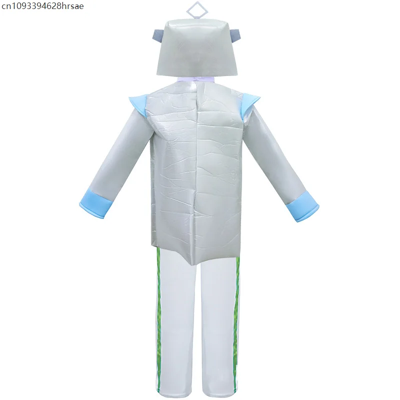 2025 New Arrival Silver Boy Bot Dress Up Halloween Costumes Girl Kids Robot Costume - Image 3