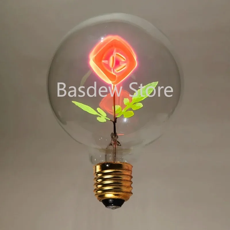 

Creative Art Flame Energy Saving decorative atmosphere nightlight E27 screw holder Edison Rose bulb