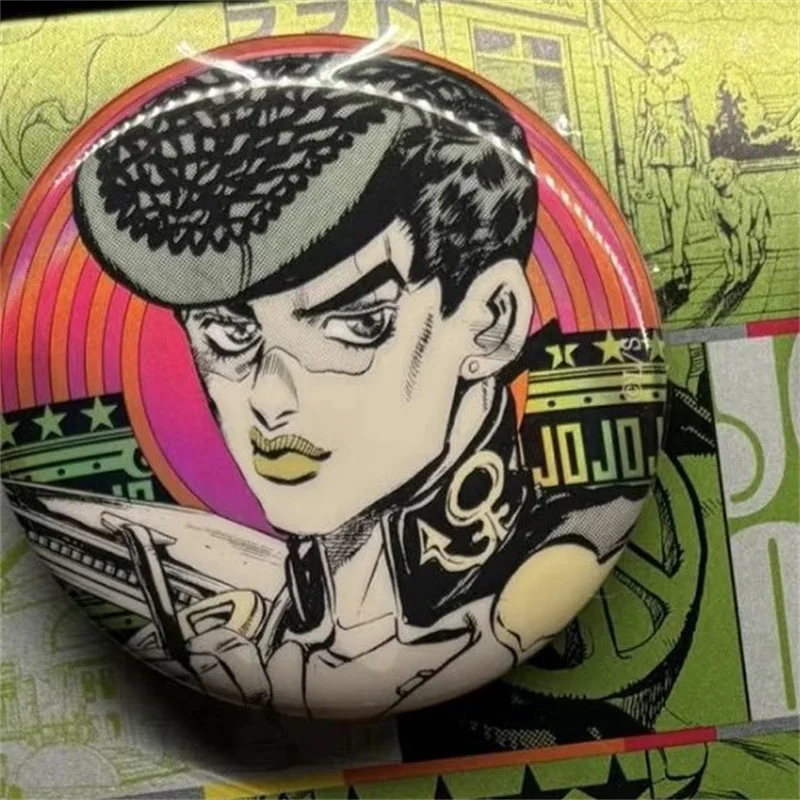 Anime JJBA Diamond Is Unbreakable Kishibe Rohan Cosplay Odznaka Broszka Okrągła Kira Yoshikage Figurka Torba Plecak Przypinka Rekwizyt