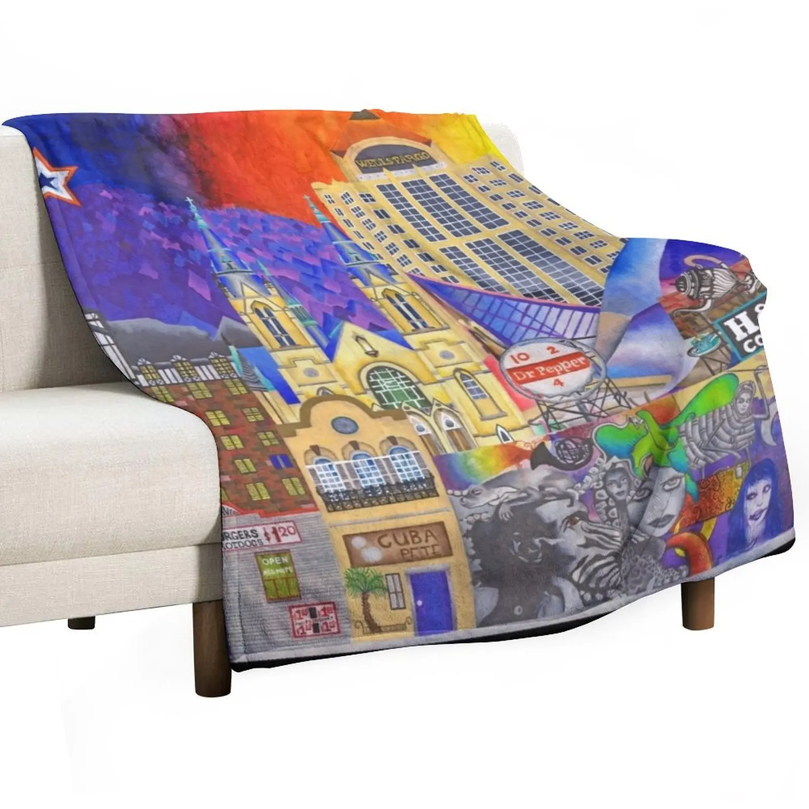 Downtown Roanoke by Brook Ludy Throw Blanket Sofa Quilt christmas decoration Blankets For Bed Blankets