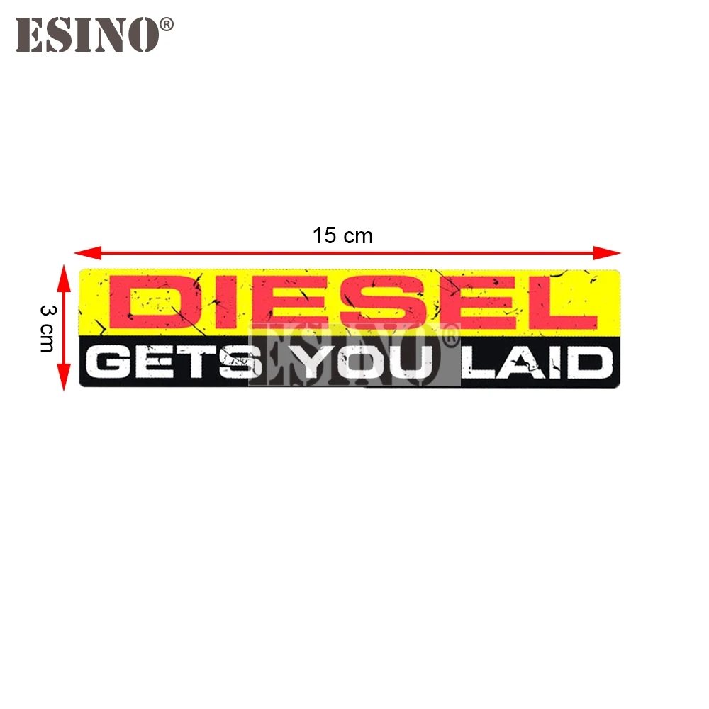 Creative Funny Warning Diesel Gets You Laid Sticker Cartoon PVC Decal Waterproof Car Body Pattern Vinyl