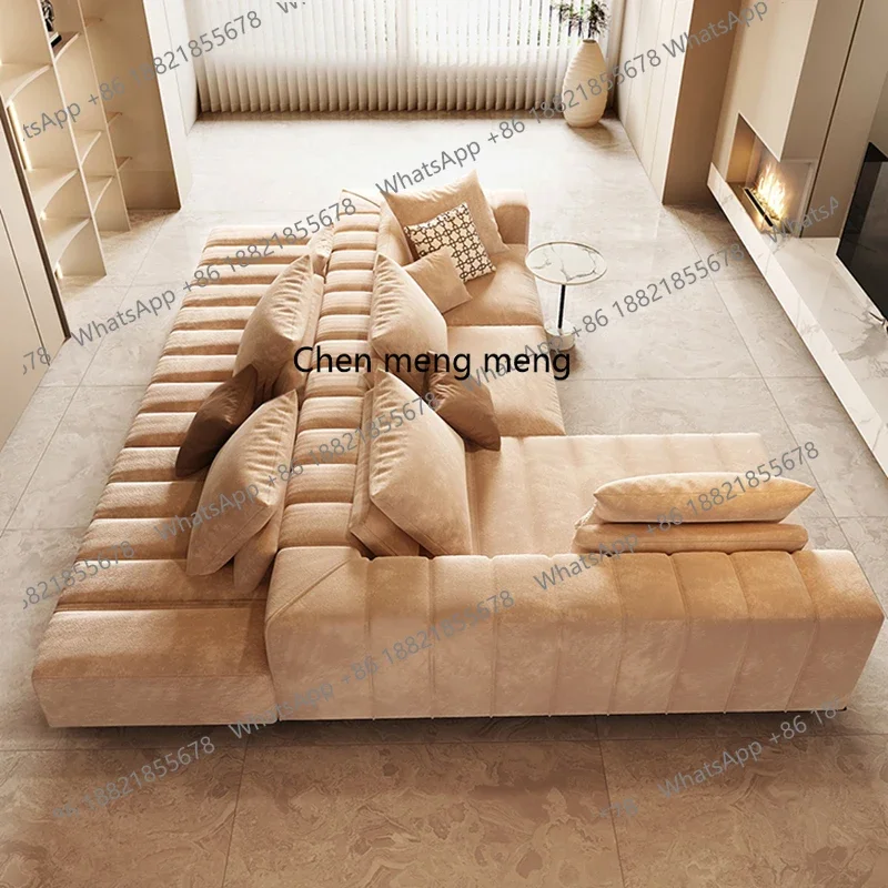 

X Minimalist double-sided, sofa office leisure area light luxury large apartment living room back to back fabric sofa