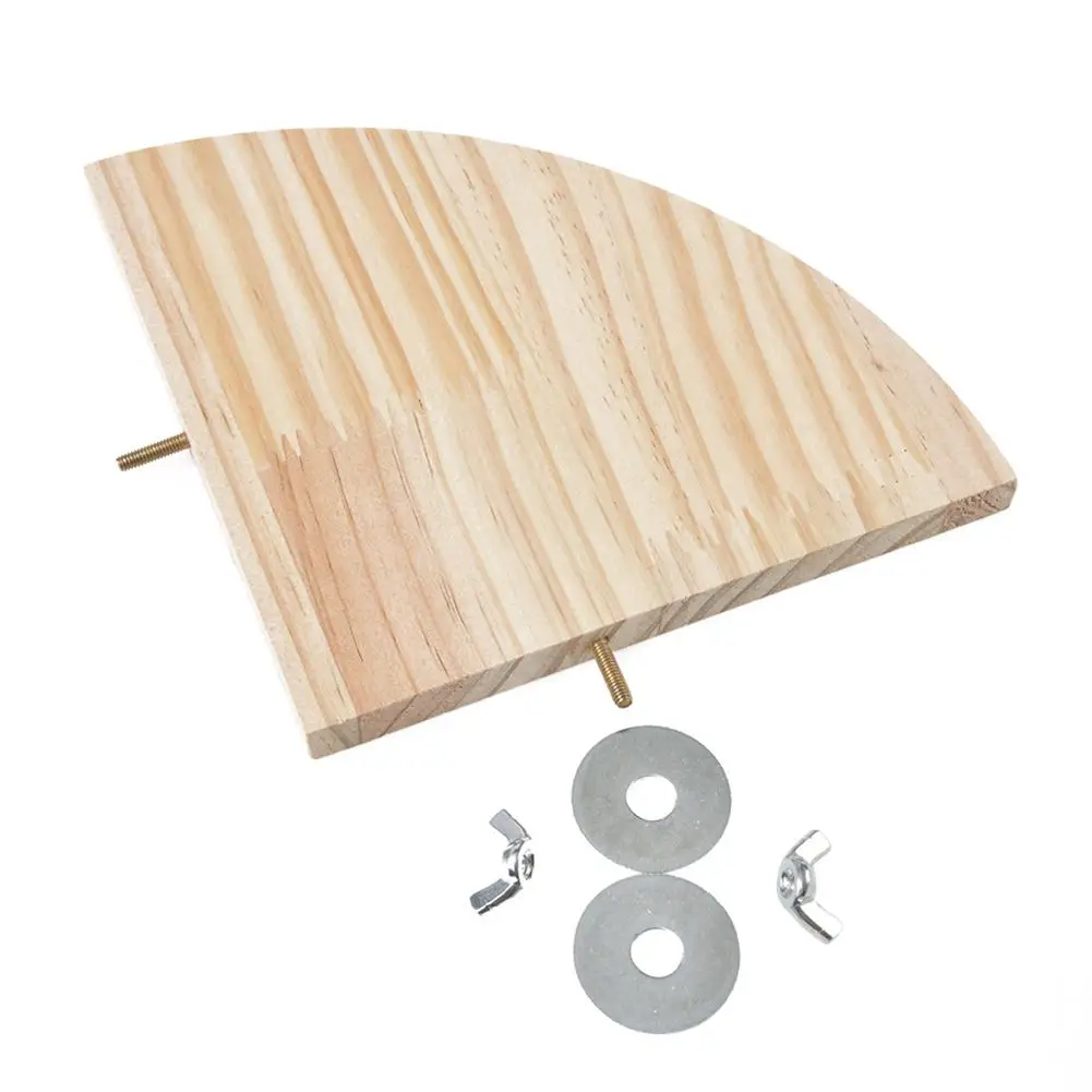 Wooden Platform Stand Rack Fan-shaped Perches Bird Cage Toys For Hamster Parrot Chinchilla Squirrel