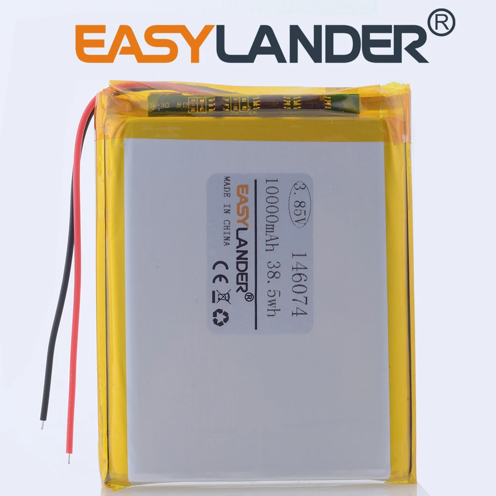 

146074 136074 10000mAh 3.85V Rechargeable Lithium Li-ion Li Polymer Battery