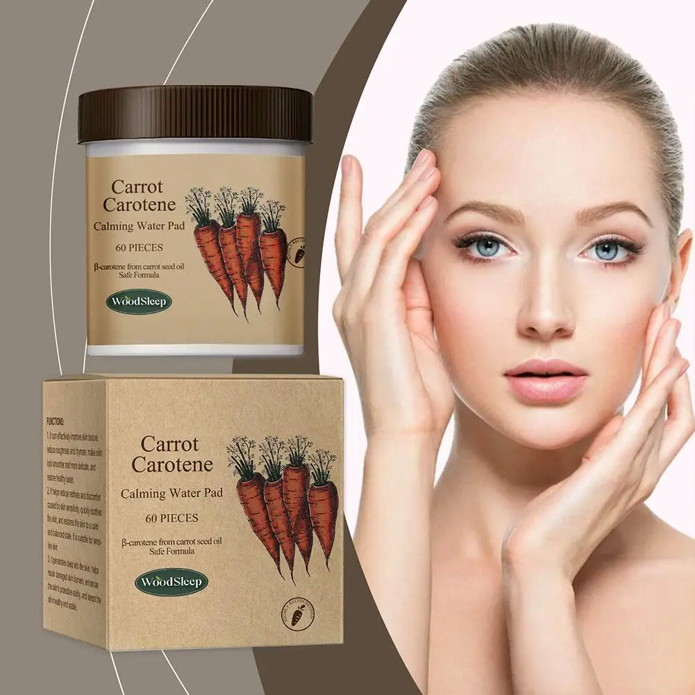 60pcs Carotene Skin Care Tablets Facial Repairing Skin Refreshing And Not Tight Gently Clean Pores Skin Care Gentle exfoliation