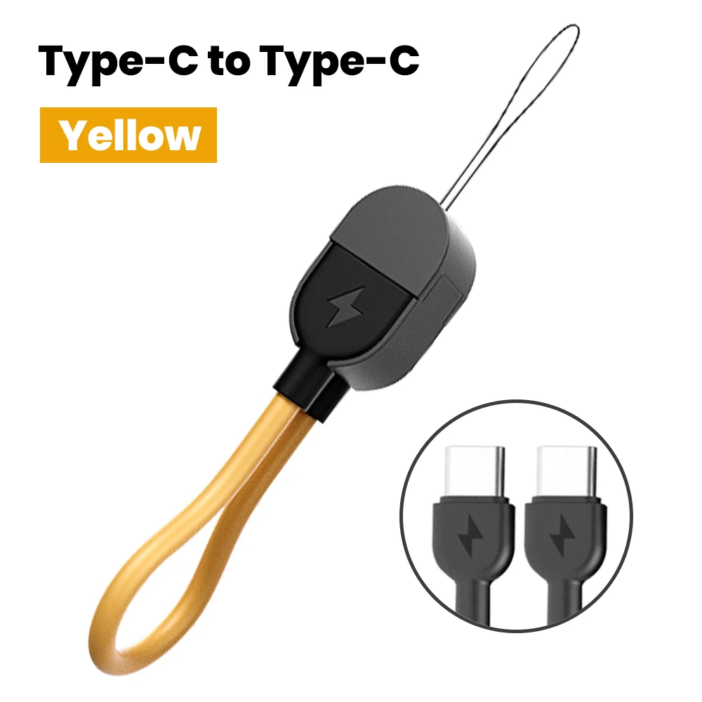 NNBILI 16CM Kurzes Kabel Schlüsselanhänger PD 60W C-zu-C-Kabel Schnelles Laden für iPhone 15 16 Samsung Xiaomi Powerbank USB-C Datenkabel
