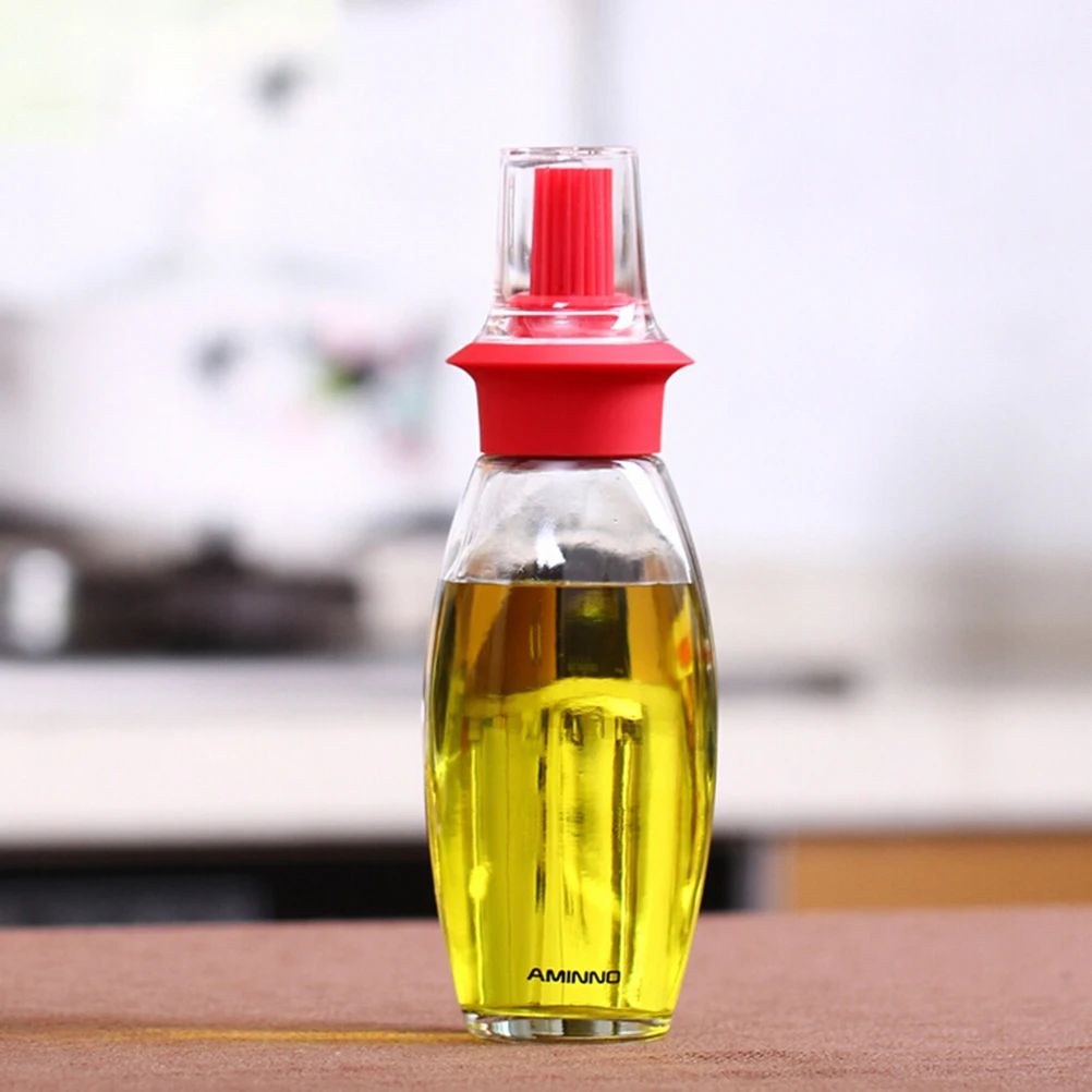 

Silicone Oil Bottle Brush Barbecue Brush for Baking Grilling Cooking Kitchen Tools Heat Resistant Oil Applicator Random Color