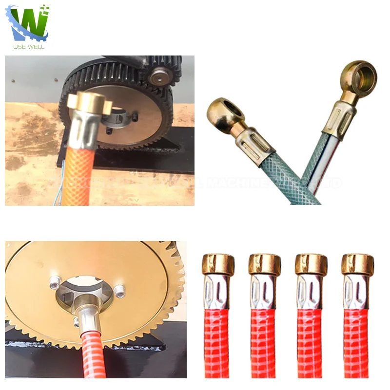 Portable Automatic Manual Hydraulic Tube Pipe Crimper Brake Hose Spool Press Spraying Rubber Wire Crimping Cutter Machine