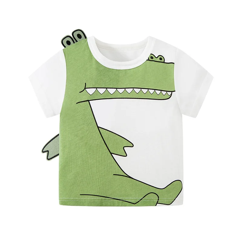Little maven Summer Tops Kids Clothes Children\'s Clothing Cartoon Stereoscopic Crocodile Baby Boys Short Sleeves T Shirts