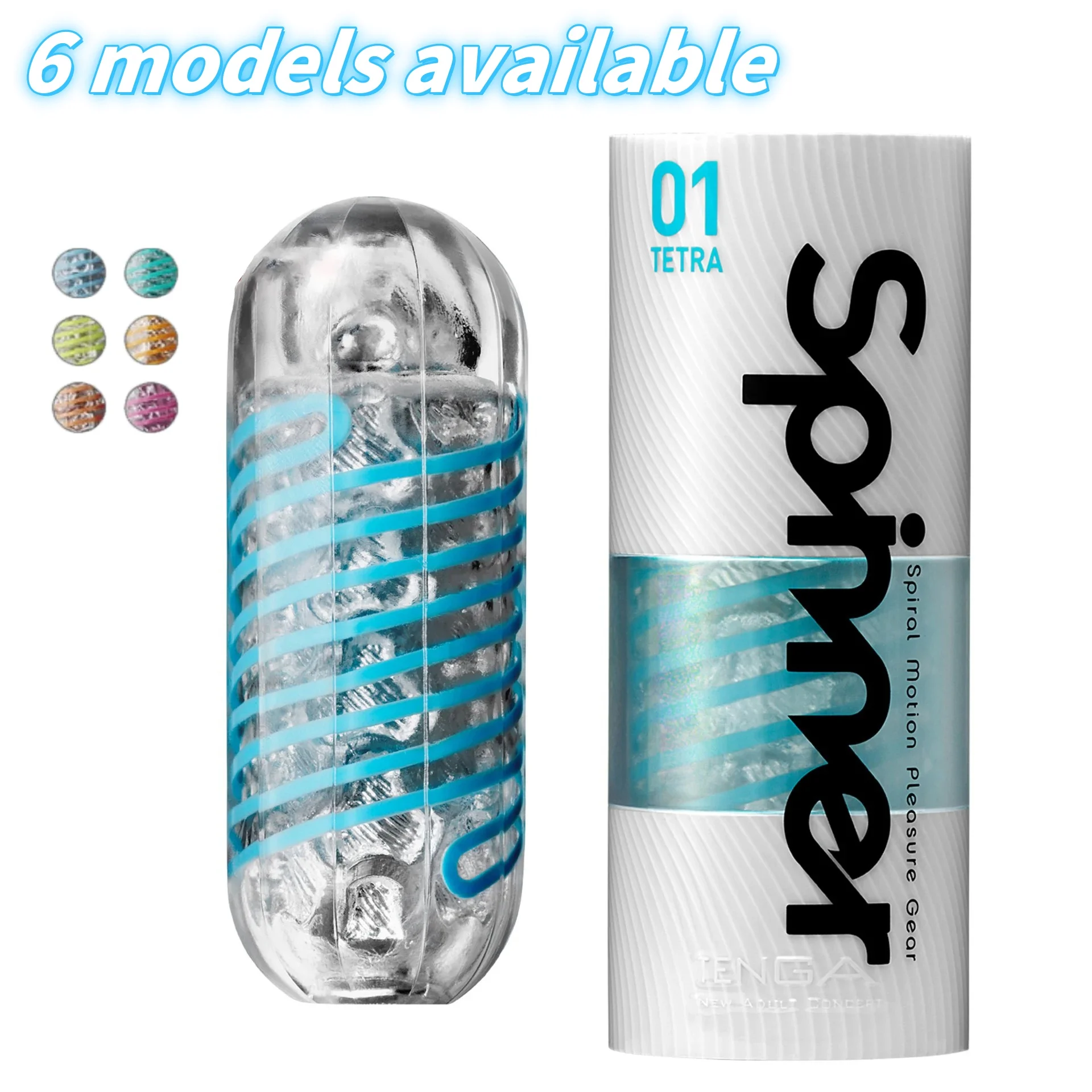 TENGA 6 Styles Cool Pussy Reusable Masturbation Silicone SPINNER Male Masturbator Cup Rotary suction Sex Toys for Spiral Pocket