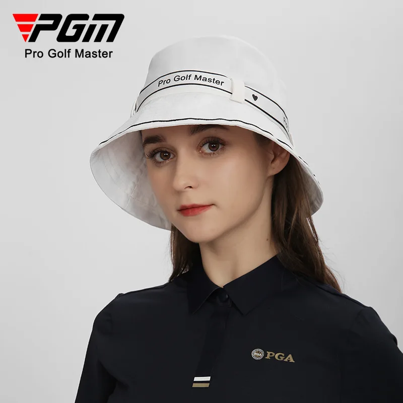 PGM Golf Hat with Bow Tie Strap for Women, Sports Cap, Sun-Shading, Sunscreen, Inner Sweat-Absorbing Band Design, MZ056