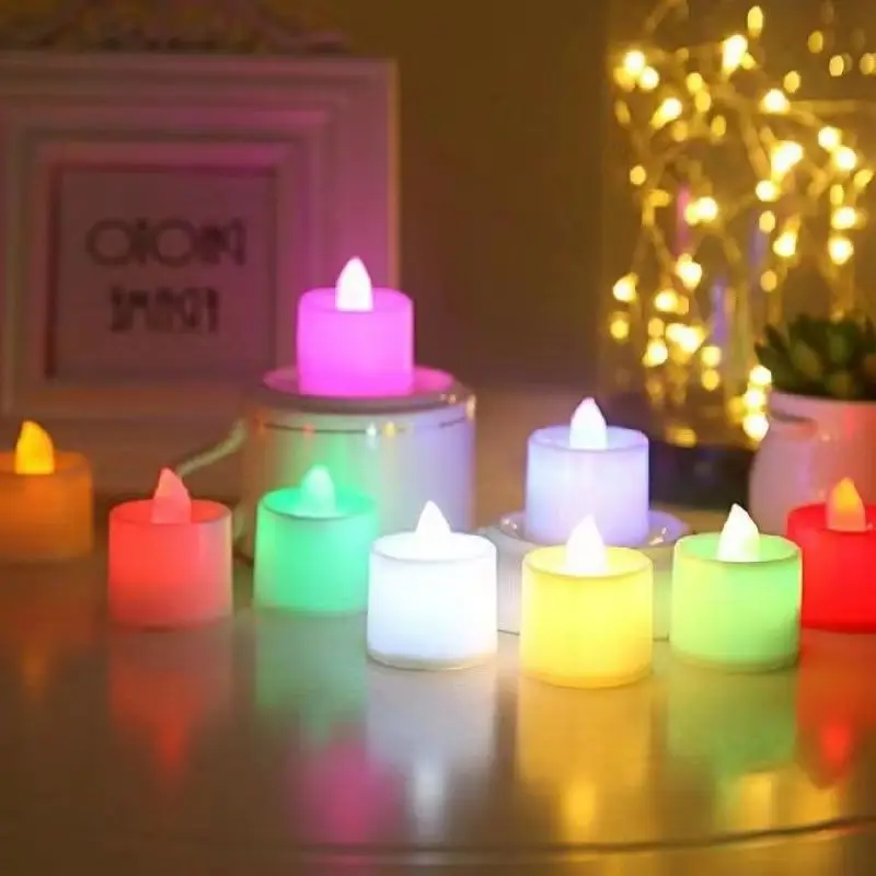 Warm White Flameless LED Candle Lights Creative Wishing Tea Lamp for Halloween Wedding Christmas Decoration - Detail 1