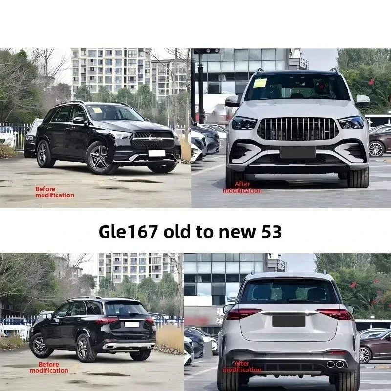 Modified Kit for GLE167 to 53AMG63 Front/Rear Grille & Tailpipe with Fog Light