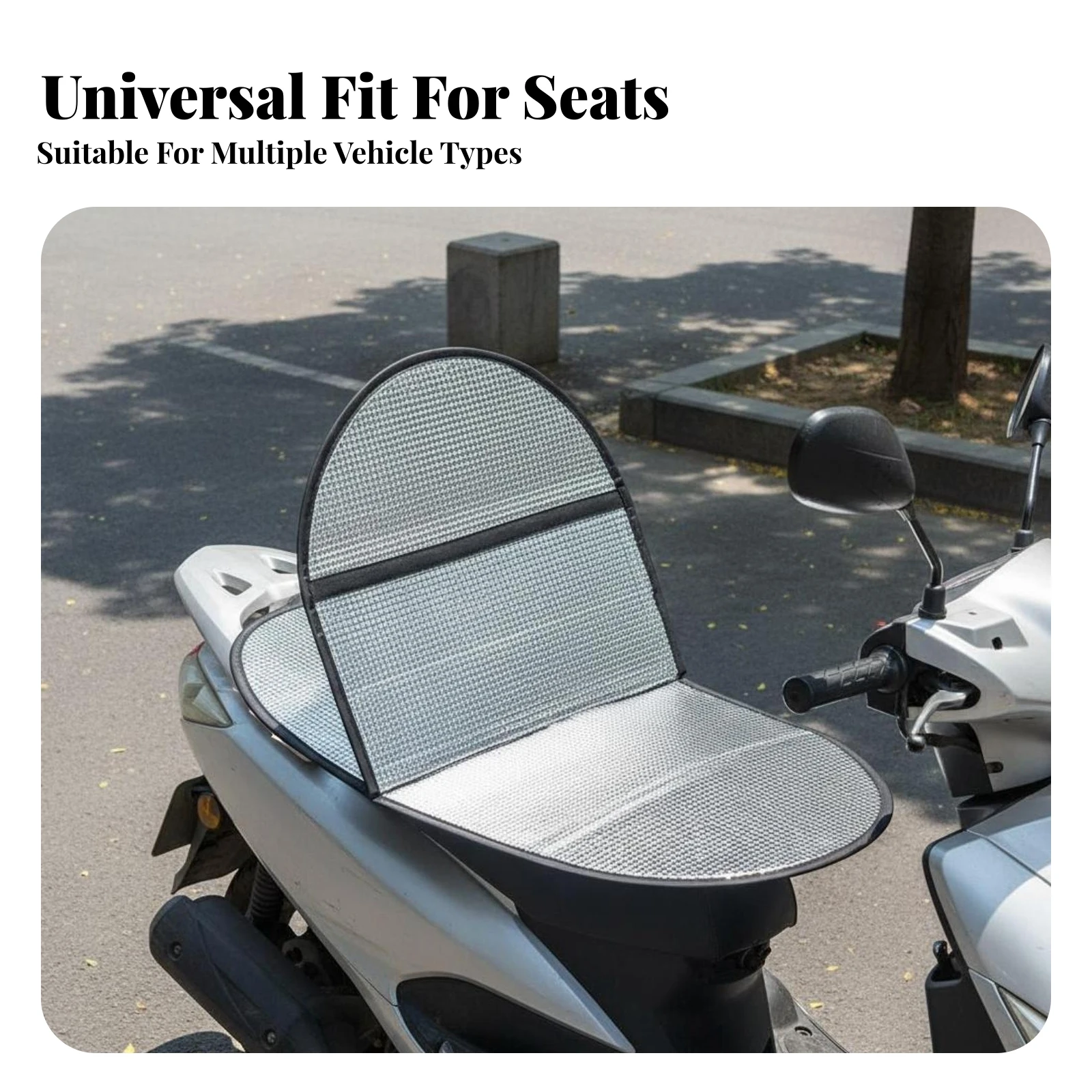 Heat Insulation Scooter Saddle Cushion Reversible Waterproof Sun Protective Seat Pad for Easy Cleaning