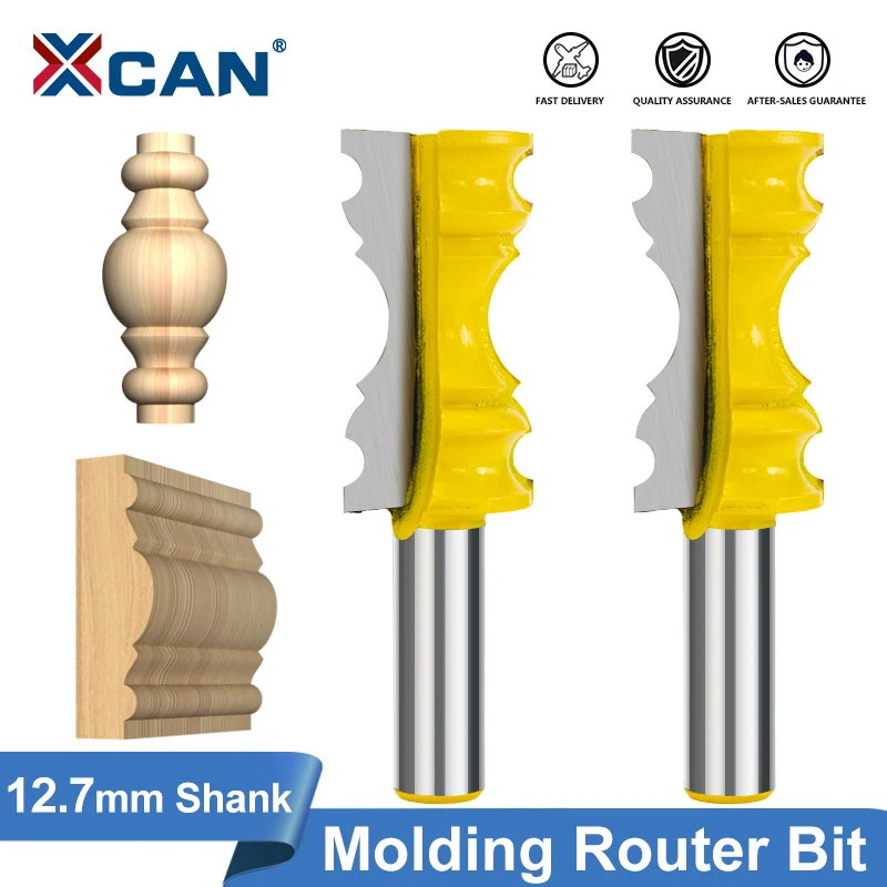 

XCAN 1/2 Shank Chair Rail Molding Router Bit Miter Frame Molding Router Bit Tenon Cutter for Woodworking Tools