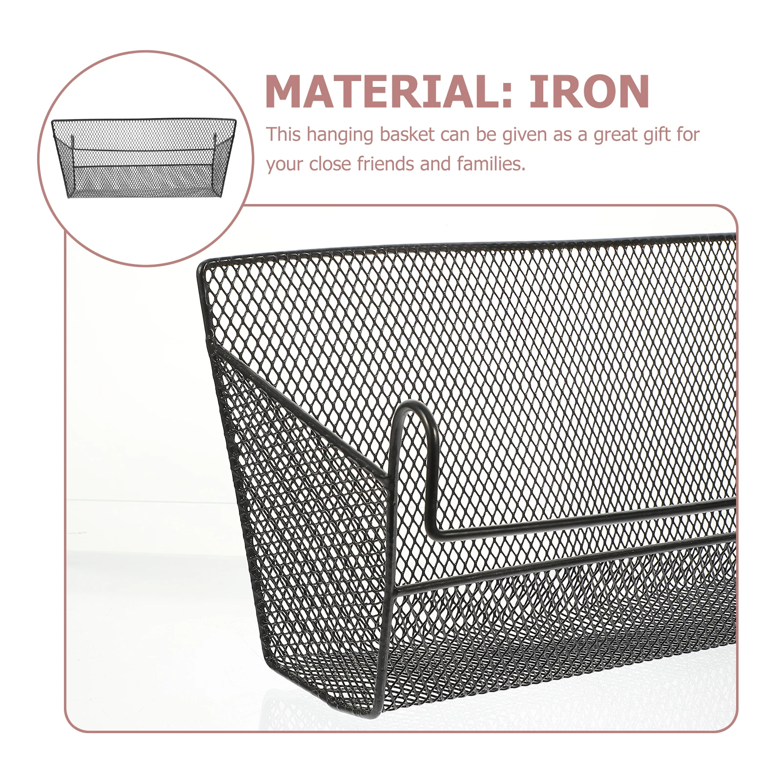 

2pcs Wire Storage Hanging Iron Organizer For Dorm Bedroom Door Bedside Book Bottle Phone Holder Household Supplies Iron